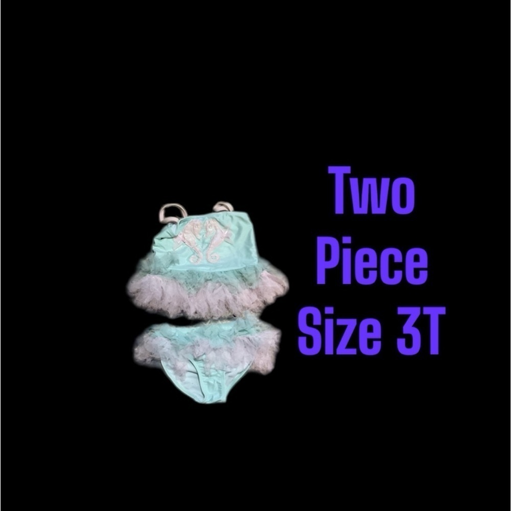 TWO PIECE SWIMSUIT TODDLER SIZE 3T BY KATE MACK VERY GENTLY WORN